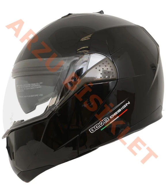 BEON- ÇENE AÇILIR VİZÖRLÜ KASK [B700] [SİYAH] [M]-57786
