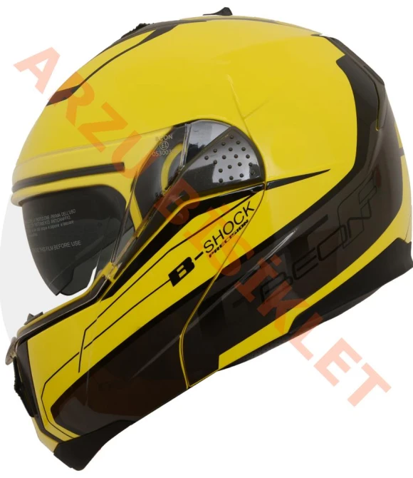 BEON- ÇENE AÇILIR VİZÖRLÜ KASK [B700] [SARI] [B-SHOCK] [M]-57677