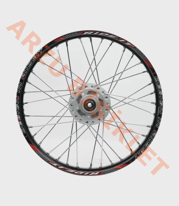 1.20X17 TELLİ JANT KOMPLE ÖN (DİSK FREN MODELLİ)SİYAH JANT-GRİ GÖBEK-KROM TEL-58262