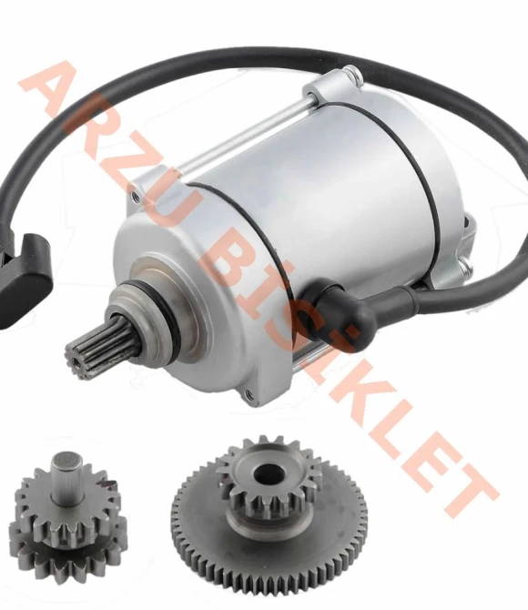 CG 200CC MARŞ MOTORU (DİŞLİLERİ İLE BİRLİKTE) (MONERO) (52303)