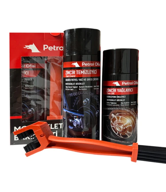PETROL OFİSİ ZİNCİR BAKIM SETİ (Özel Kutu Temizleme Fırçalı Set)-400000001