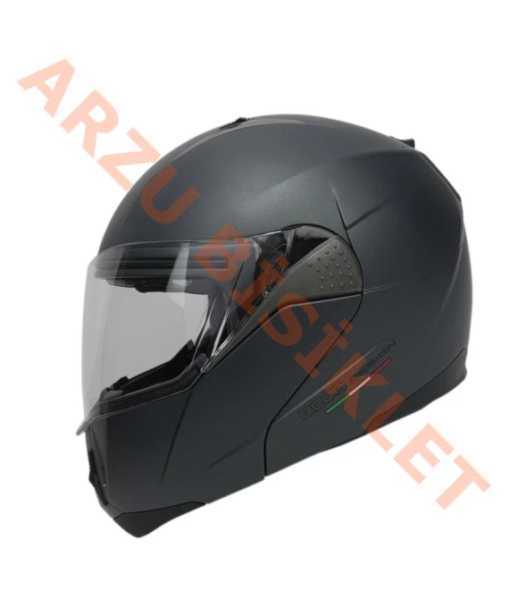BEON- ÇENE AÇILIR VİZÖRLÜ KASK [B700] [MAT GRİ] [L]-57795