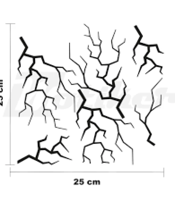 A4 STİCKER 132 TEK PAKET ÇOKLU STİCKER ŞİMŞEK SİYAH