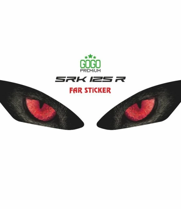 RKS SRK 125 R 2023 - 2025 UYUMLU FAR STİCKER KIRMIZI