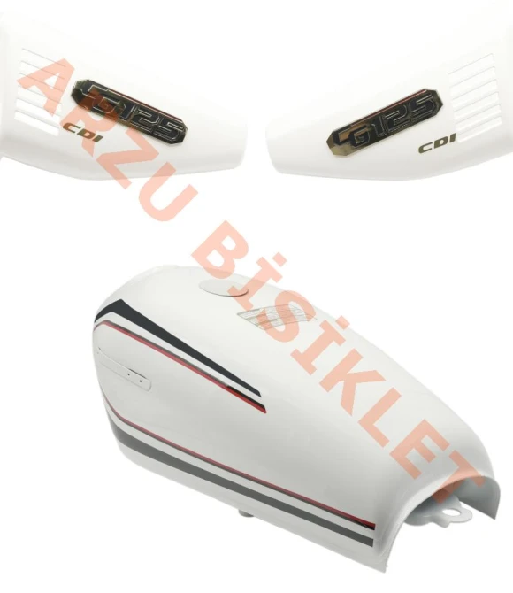 BENZİN DEPOSU VE YAN KAPAKLAR BEYAZ [TAKIM] [OEM] CG-50584O