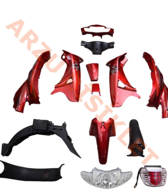 KAPORTA SET [KIRMIZI] [FAR+STOP DAHİL] MONDIAL SFC - SFC MINI-65491