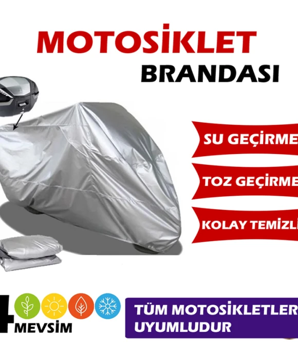 MOTORSİKLET BRANDA(CADIR) GRİ LASTİKLİ