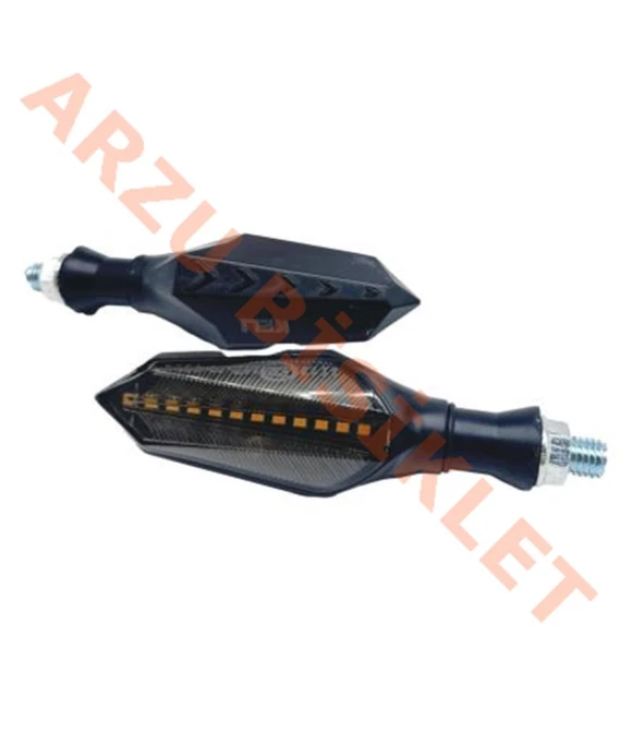 KL002 - SİNYAL 2 FONKSİYONLU [SARI KAYAN LED - MAVİ PARK] [TAKIM] - E BELGELİ-56979