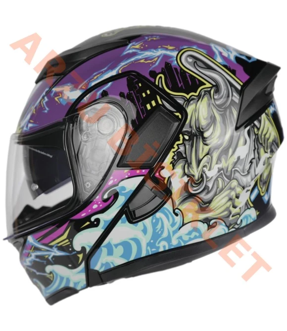 KC - ÇENE AÇILIR VİZÖRLÜ KASK [KC902] [BIG MONSTER] [L]-56567